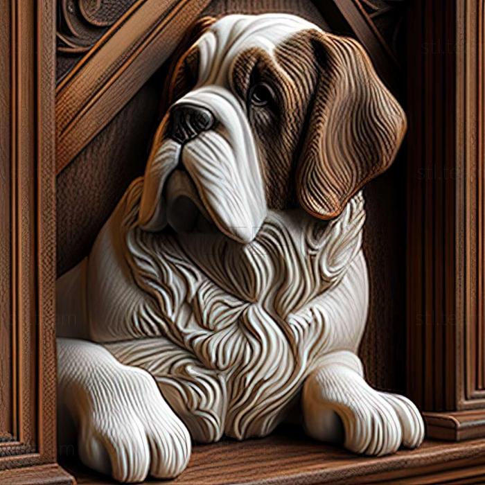 3D модель Собака сенбернар (STL)